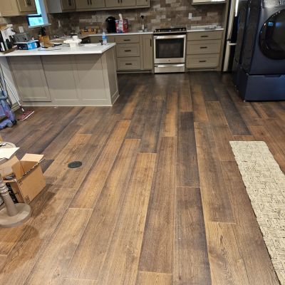 hardwood flooring in a kitchen